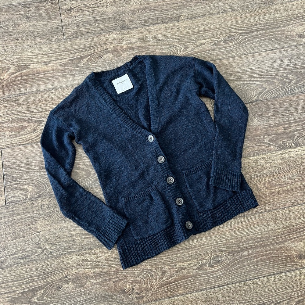 Abercrombie & Fitch Kids Button Up Cardigan Sweater Navy Blue